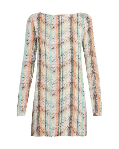 Missoni Multi-Technique Long-Sleeve Mini Dress | Thumbnail 1
