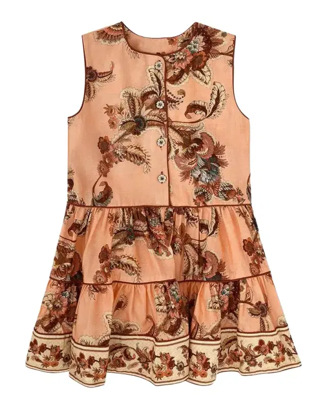 Zimmermann Girl 's Aster Sleeveless Tiered Dress, Size 1-12
