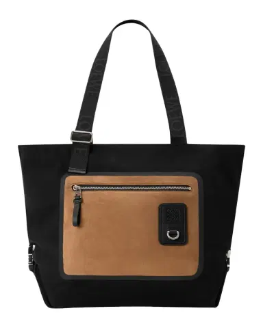 Loewe Men's Flex Zipped Tote Bag in Canvas & Suede | Thumbnail 1 Loewe Men's Flex Zipped Tote Bag in Canvas & Suede | Thumbnail 1