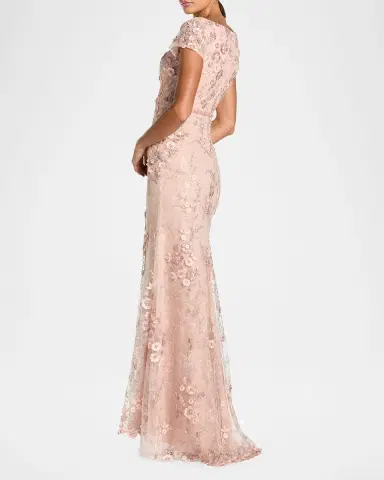 Mac Duggal Beaded & Embroidered Lace Gown | Thumbnail 3 Mac Duggal Beaded & Embroidered Lace Gown | Thumbnail 3