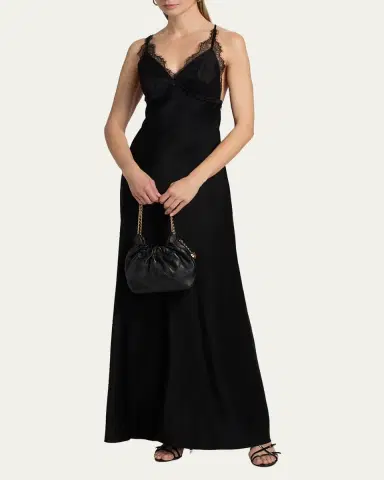 Kobi Halperin Evin Lace-Trim Satin Maxi Dress | Thumbnail 2