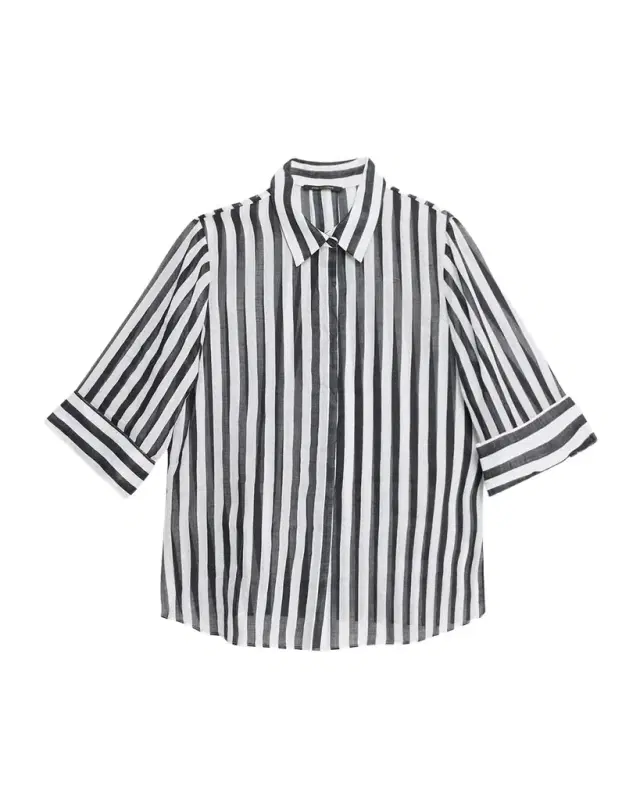 Jolie Striped Cotton Blouse