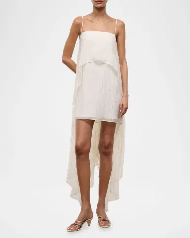 Staud Valencia Beaded Organza High-Low Dress | Thumbnail 2 Staud Valencia Beaded Organza High-Low Dress | Thumbnail 2