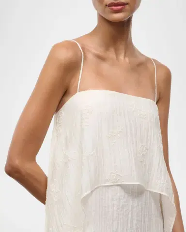 Staud Valencia Beaded Organza High-Low Dress | Thumbnail 5 Staud Valencia Beaded Organza High-Low Dress | Thumbnail 5