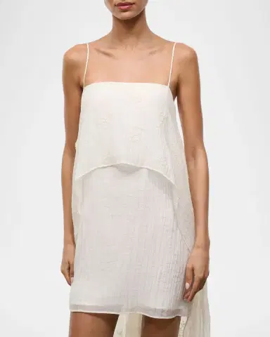 Staud Valencia Beaded Organza High-Low Dress | Thumbnail 6 Staud Valencia Beaded Organza High-Low Dress | Thumbnail 6