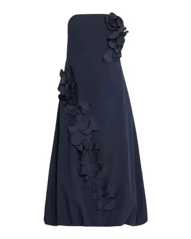 Zaria Floral Bubble-Hem Midi Dress