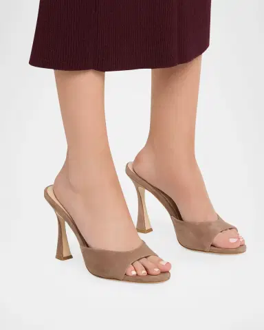 L'Agence 95mm Avery Suede Mules | Thumbnail 4