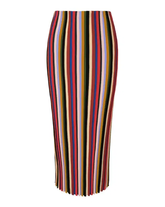 Noemi Striped Midi Skirt