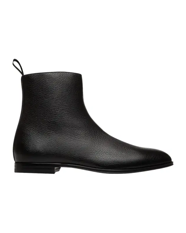 Bally Men 's Wently Grainy Leather Side-Zip Ankle Boots