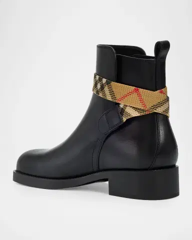 Burberry Huntley Leather Ankle Boots | Thumbnail 4 Burberry Huntley Leather Ankle Boots | Thumbnail 4