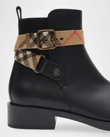 Burberry Huntley Leather Ankle Boots | Thumbnail 5 Burberry Huntley Leather Ankle Boots | Thumbnail 5