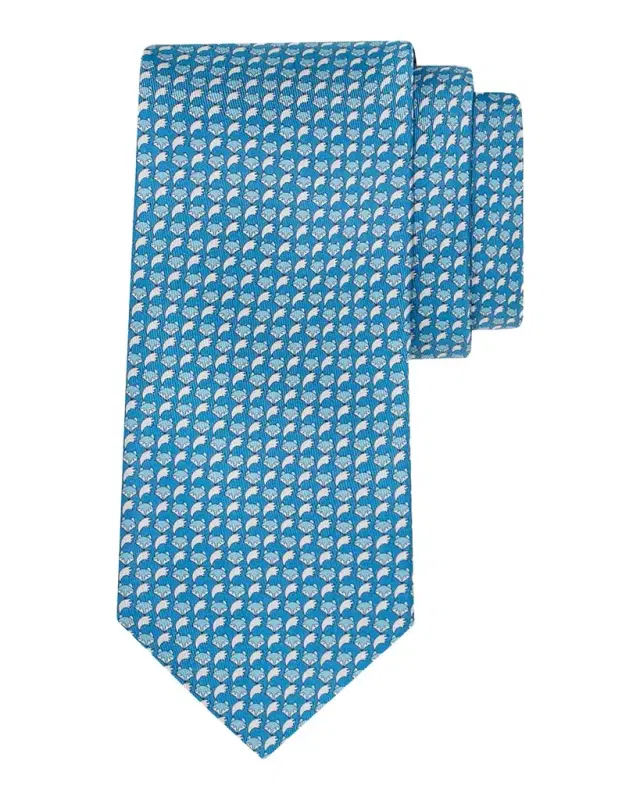 Ferragamo Men 's Fox Micro-Print Tie