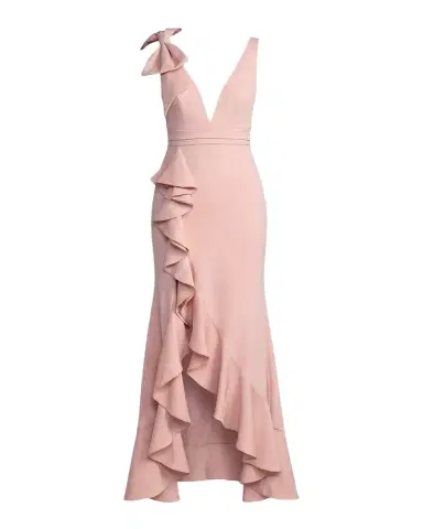 Mac Duggal Plunging High-Low Ruffle Crepe Gown | Thumbnail 1 Mac Duggal Plunging High-Low Ruffle Crepe Gown | Thumbnail 1