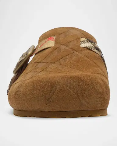 Burberry Urchin Shearling-Lined Suede Clogs | Thumbnail 2