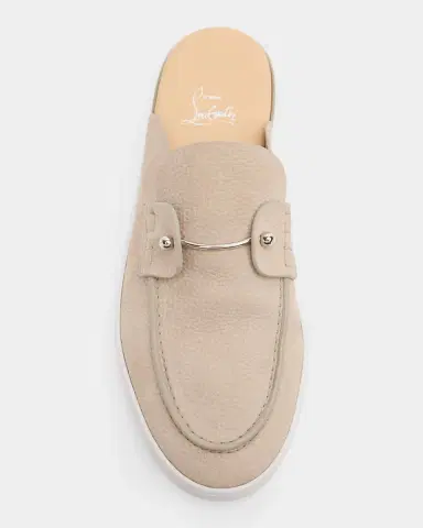 Christian Louboutin Men's Chanme Leather Slides | Thumbnail 4 Christian Louboutin Men's Chanme Leather Slides | Thumbnail 4