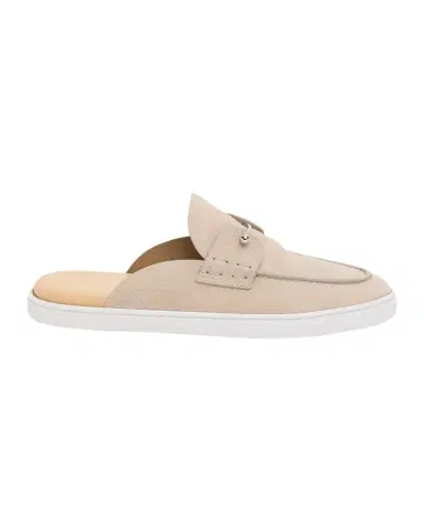 Christian Louboutin Men's Chanme Leather Slides | Thumbnail 1 Christian Louboutin Men's Chanme Leather Slides | Thumbnail 1