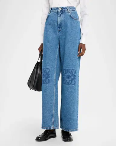 Loewe Anagram Baggy Wide-Leg Jeans | Thumbnail 4 Loewe Anagram Baggy Wide-Leg Jeans | Thumbnail 4