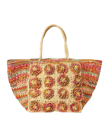 BTB Los Angeles Hazel Floral Woven Raffia Tote Bag | Thumbnail 1 BTB Los Angeles Hazel Floral Woven Raffia Tote Bag | Thumbnail 1
