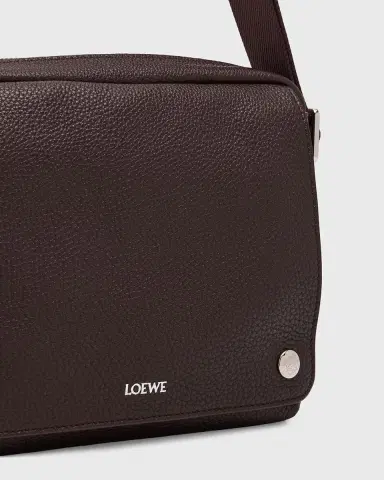 LOEWE Men's Medium Pebble Grained Calfskin Messenger Bag | Thumbnail 6 LOEWE Men's Medium Pebble Grained Calfskin Messenger Bag | Thumbnail 6