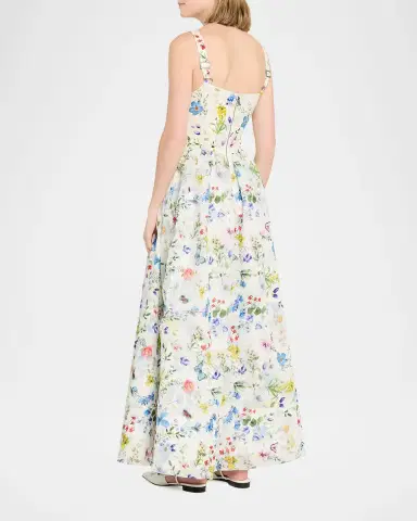 ALICE + OLIVIA Chara Square-Neck Maxi Dress | Thumbnail 3 ALICE + OLIVIA Chara Square-Neck Maxi Dress | Thumbnail 3