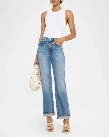 Veronica Beard Jordyn Rib-Knit Tank Top | Thumbnail 2