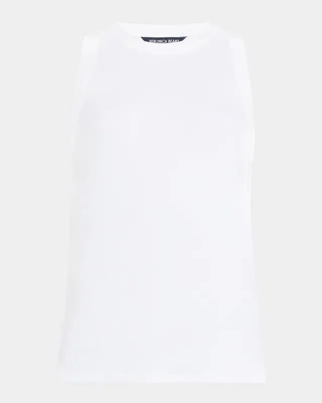 Veronica Beard Jordyn Rib-Knit Tank Top
