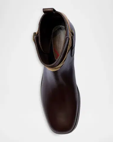 Burberry Huntley Leather Ankle Boots | Thumbnail 4 Burberry Huntley Leather Ankle Boots | Thumbnail 4