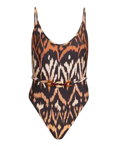 Zimmermann Aster Belted One-Piece Swimsuit | Thumbnail 1