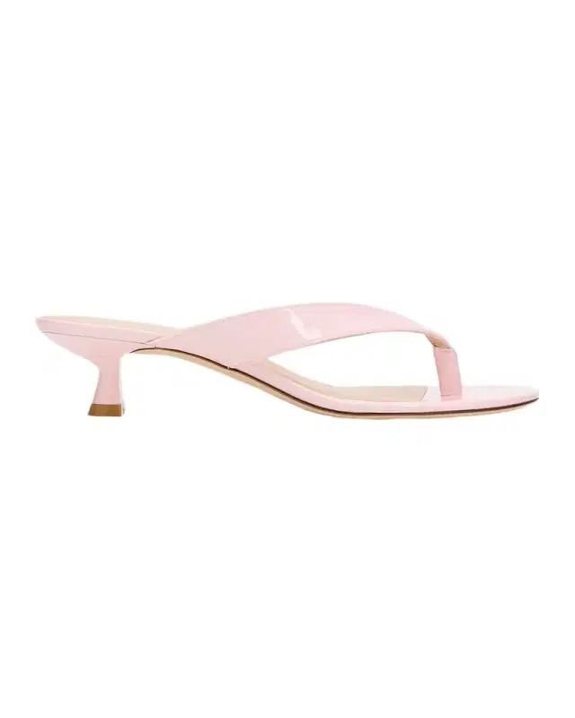 Stuart Weitzman 35mm Rio Sleek Patent Leather Thong Sandals
