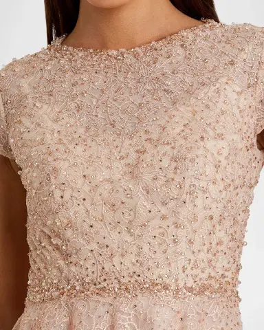 Mac Duggal Embellished A-Line Tea Length Dress | Thumbnail 4 Mac Duggal Embellished A-Line Tea Length Dress | Thumbnail 4