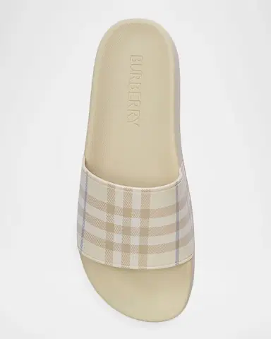 Burberry Furley Check Rubber Slide Sandals | Thumbnail 3 Burberry Furley Check Rubber Slide Sandals | Thumbnail 3