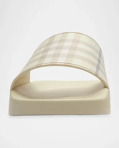 Burberry Furley Check Rubber Slide Sandals | Thumbnail 5 Burberry Furley Check Rubber Slide Sandals | Thumbnail 5