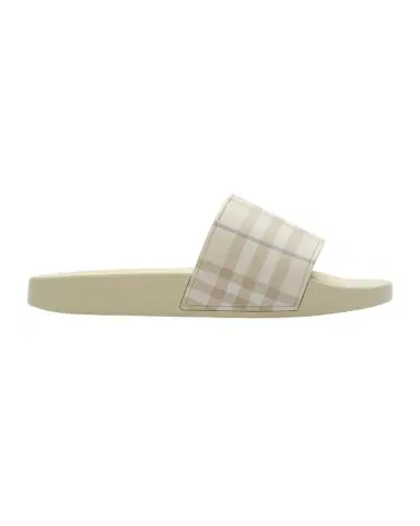 Burberry Furley Check Rubber Slide Sandals | Thumbnail 1 Burberry Furley Check Rubber Slide Sandals | Thumbnail 1