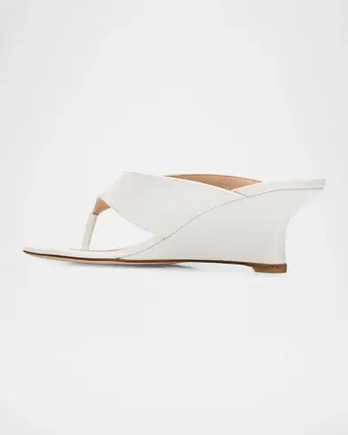 Stuart Weitzman 50mm Vinnie Patent Leather Thong Sandals | Thumbnail 2