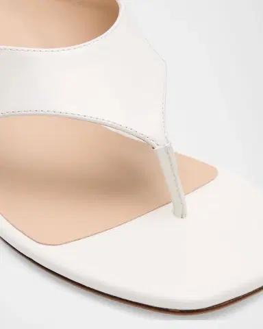 Stuart Weitzman 50mm Vinnie Patent Leather Thong Sandals | Thumbnail 4