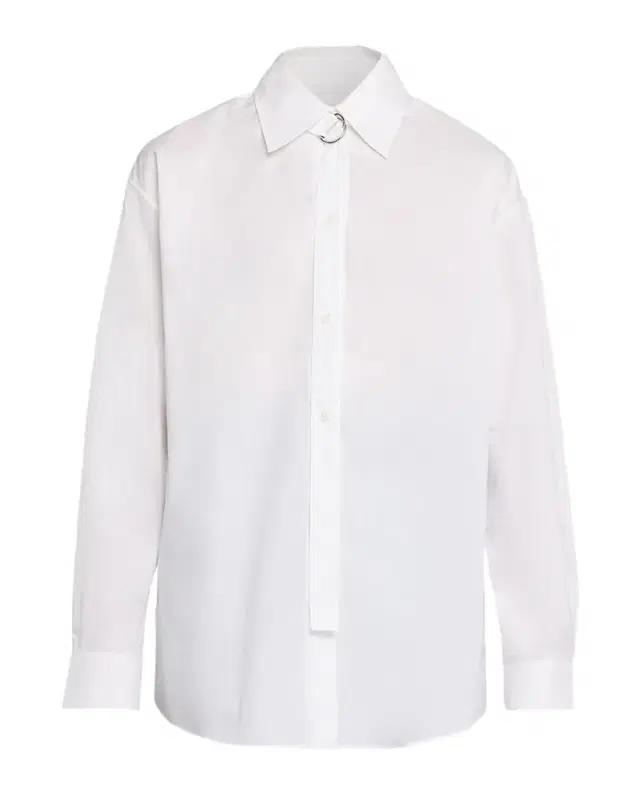 Marni D-Ring Strap Cotton Poplin Button-Down Shirt