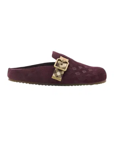 Burberry Urchin Check Suede Clogs | Thumbnail 1 Burberry Urchin Check Suede Clogs | Thumbnail 1