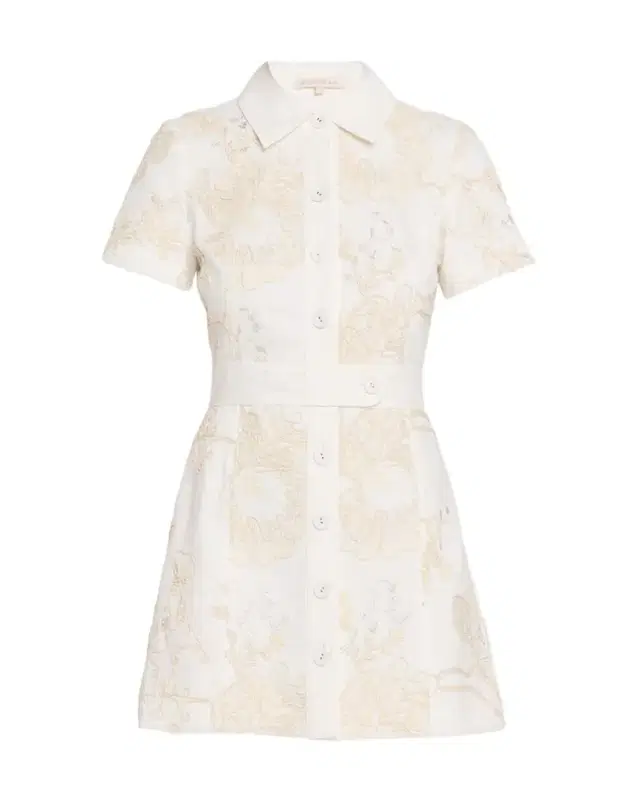 Shannon Embroidered Mini Shirtdress