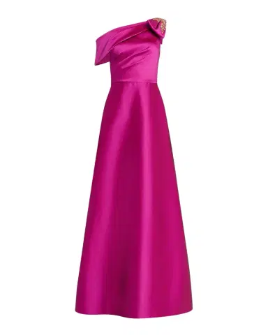 Rickie Freeman for Teri Jon Draped One-Shoulder Bow Gown | Thumbnail 1