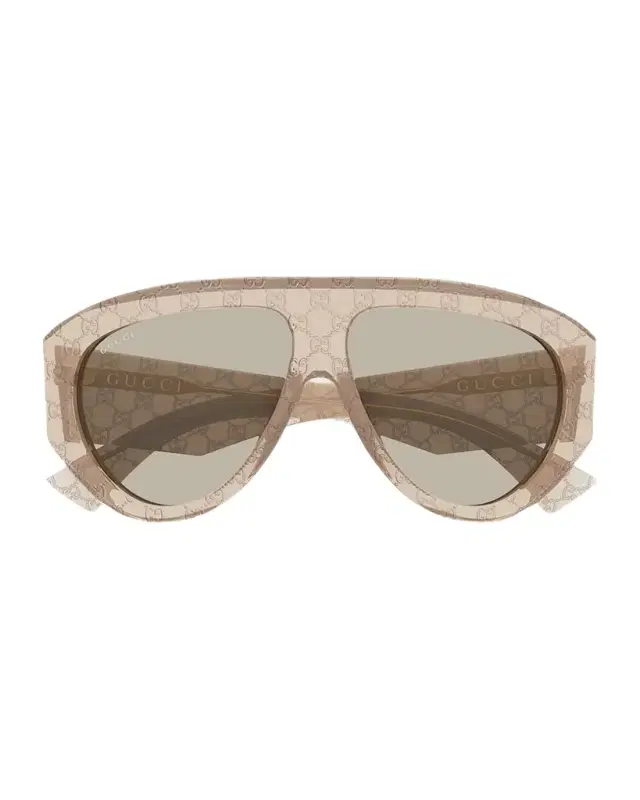 Gucci Men 's GG2128S-005 GG Acetate and Bio-Nylon Oval Sunglasses