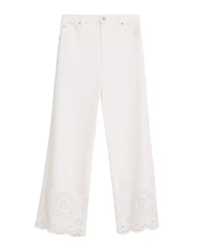 FRAME The Eyelet Wide-Flare Jeans