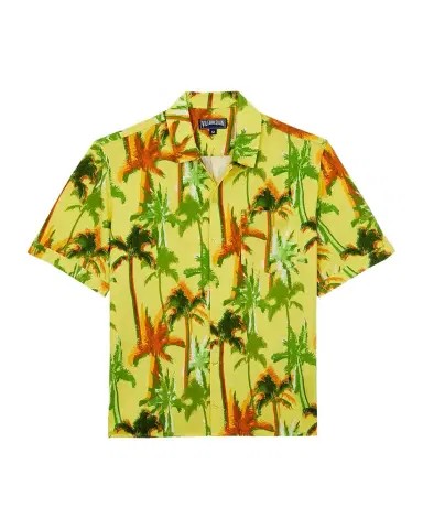 Vilebrequin Men's Cotton Palms Camp Shirt | Thumbnail 1 Vilebrequin Men's Cotton Palms Camp Shirt | Thumbnail 1