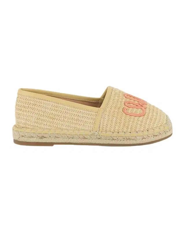 Kid 's Logo-Embroidered Raffia Espadrilles, Kids