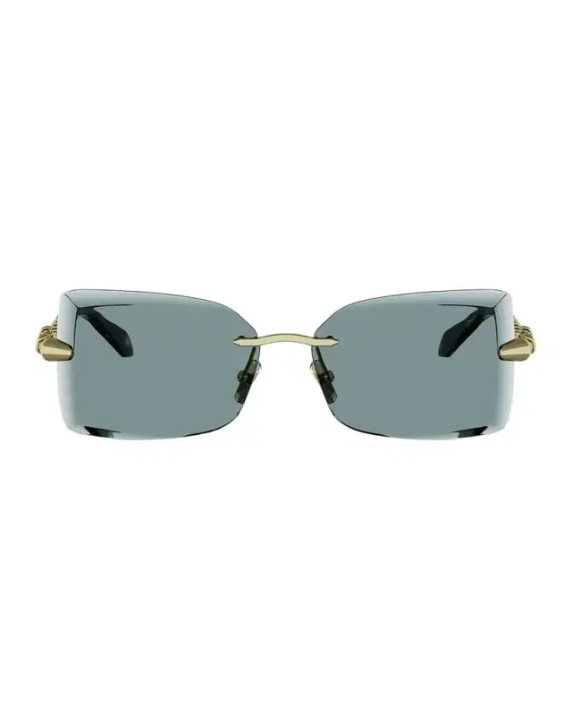 BVLGARI Serpenti 51mm Metal Rectangular Sunglasses