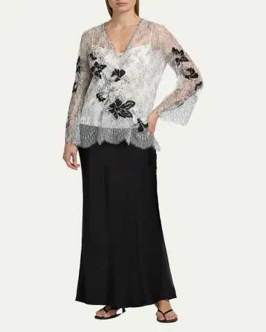 Kobi Halperin Devyn Scalloped Floral Lace Blouse | Thumbnail 2 Kobi Halperin Devyn Scalloped Floral Lace Blouse | Thumbnail 2