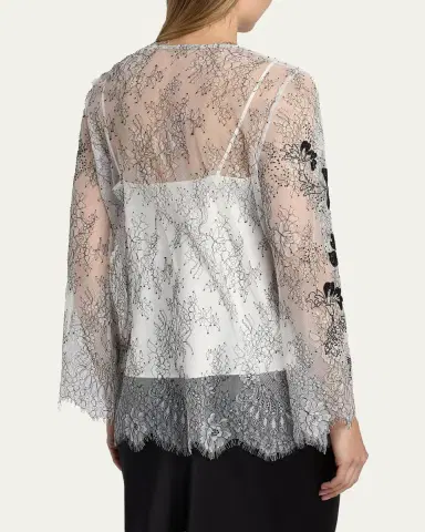 Kobi Halperin Devyn Scalloped Floral Lace Blouse | Thumbnail 3 Kobi Halperin Devyn Scalloped Floral Lace Blouse | Thumbnail 3