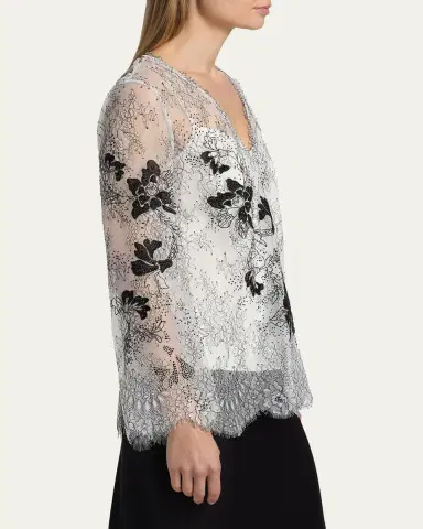 Kobi Halperin Devyn Scalloped Floral Lace Blouse | Thumbnail 7 Kobi Halperin Devyn Scalloped Floral Lace Blouse | Thumbnail 7