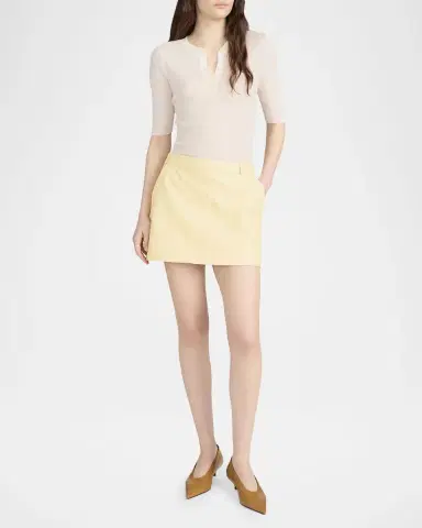 FRAME The Leather Mini Skirt | Thumbnail 2 FRAME The Leather Mini Skirt | Thumbnail 2