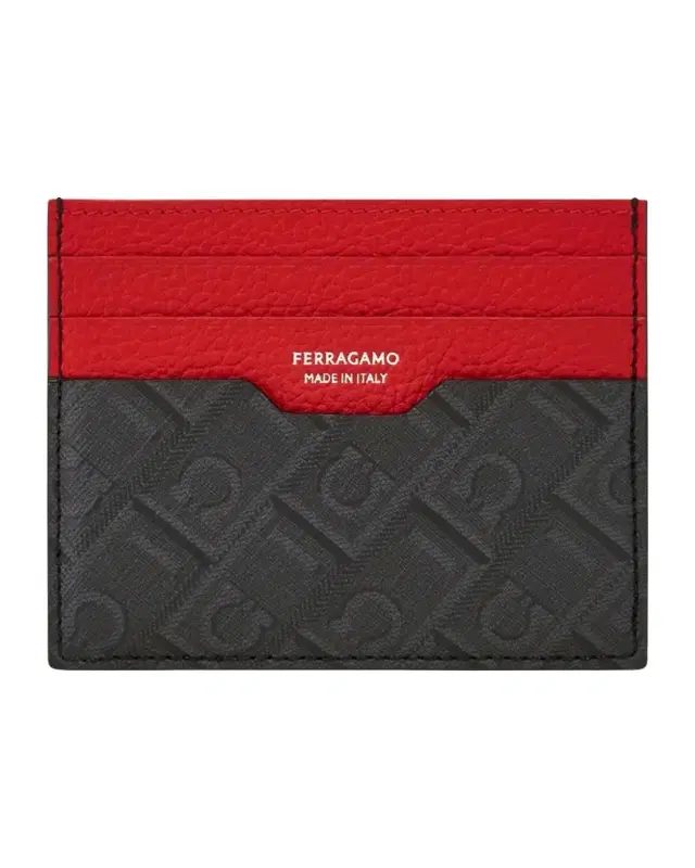 Ferragamo Men 's Monogram Card Case