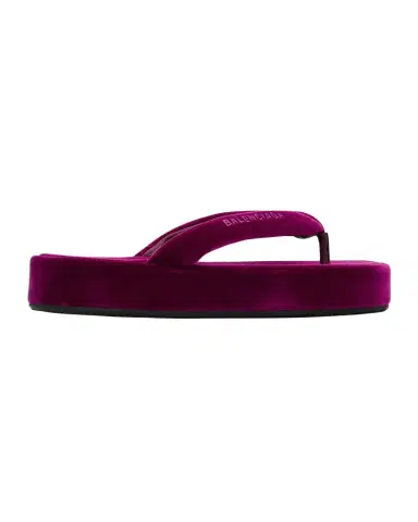 Balenciaga Jet Lag Stretch Velvet Platform Thong Sandals | Thumbnail 1 Balenciaga Jet Lag Stretch Velvet Platform Thong Sandals | Thumbnail 1
